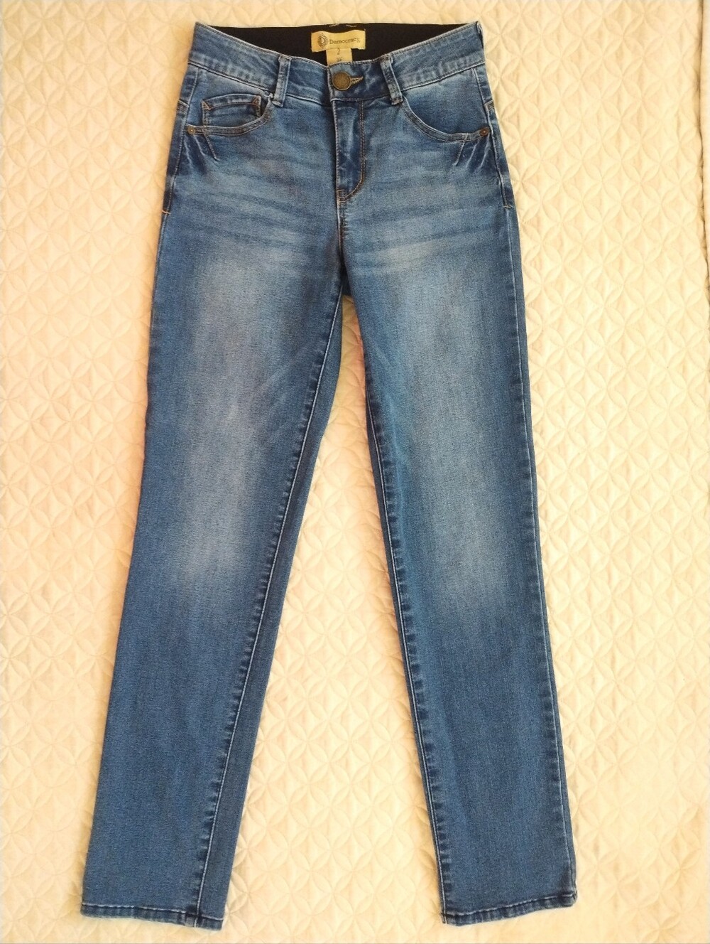 Democracy Jeans Womens 2 Ab Technology Mid Rise Skinny Stretch Denim Pants